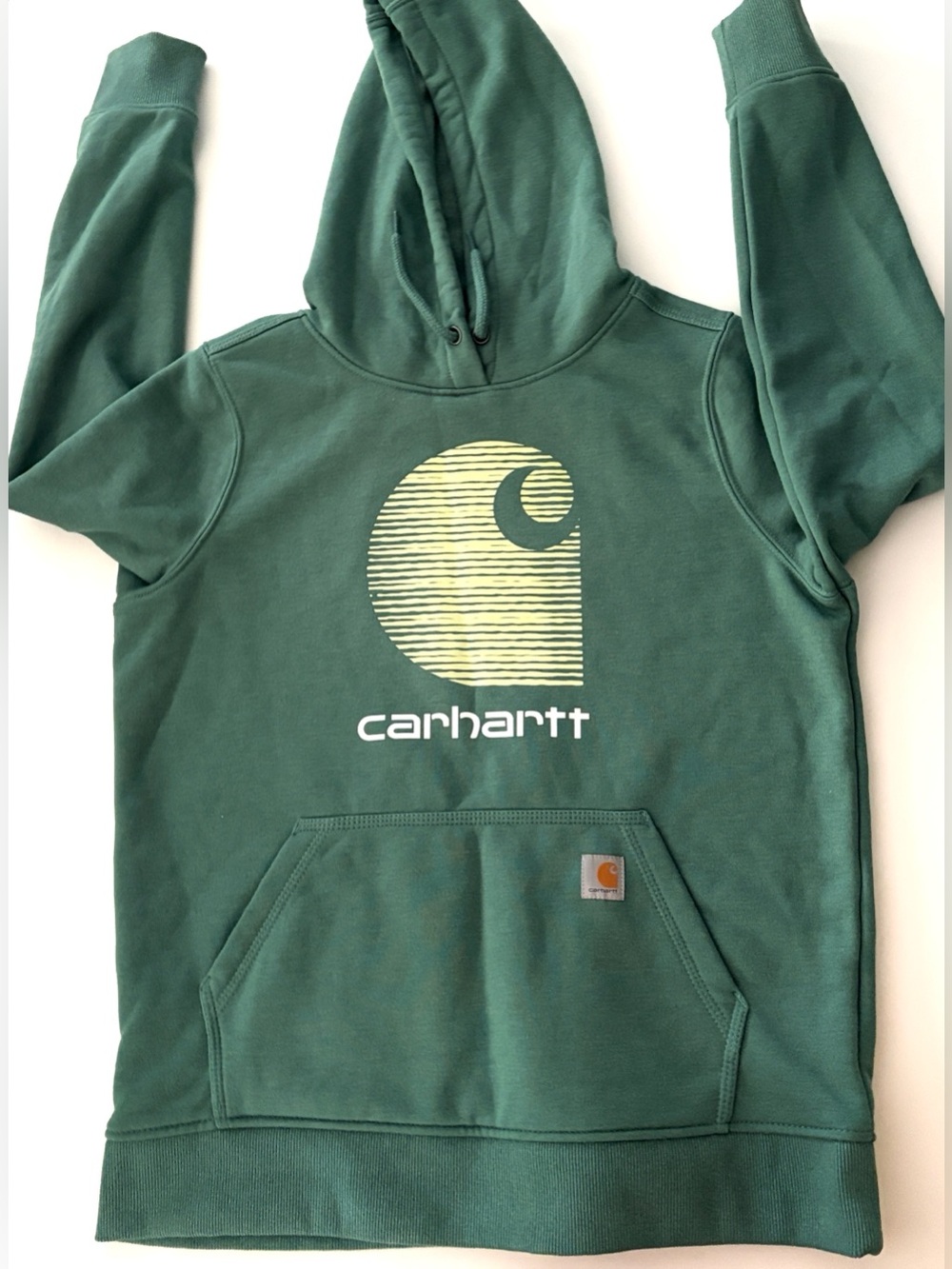 Carhartt Rain Defender Relaxed Fit Midweight Graphic Sweatshirt Hoodie Green M - Picture 7 of 14